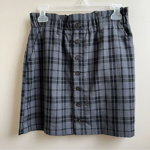 JOLT Gray Plaid Mini Skirt Size Medium - Picture 1 of 3